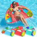 3 Pack Inflatable Pool Float Chairs with Cup Holder I2642