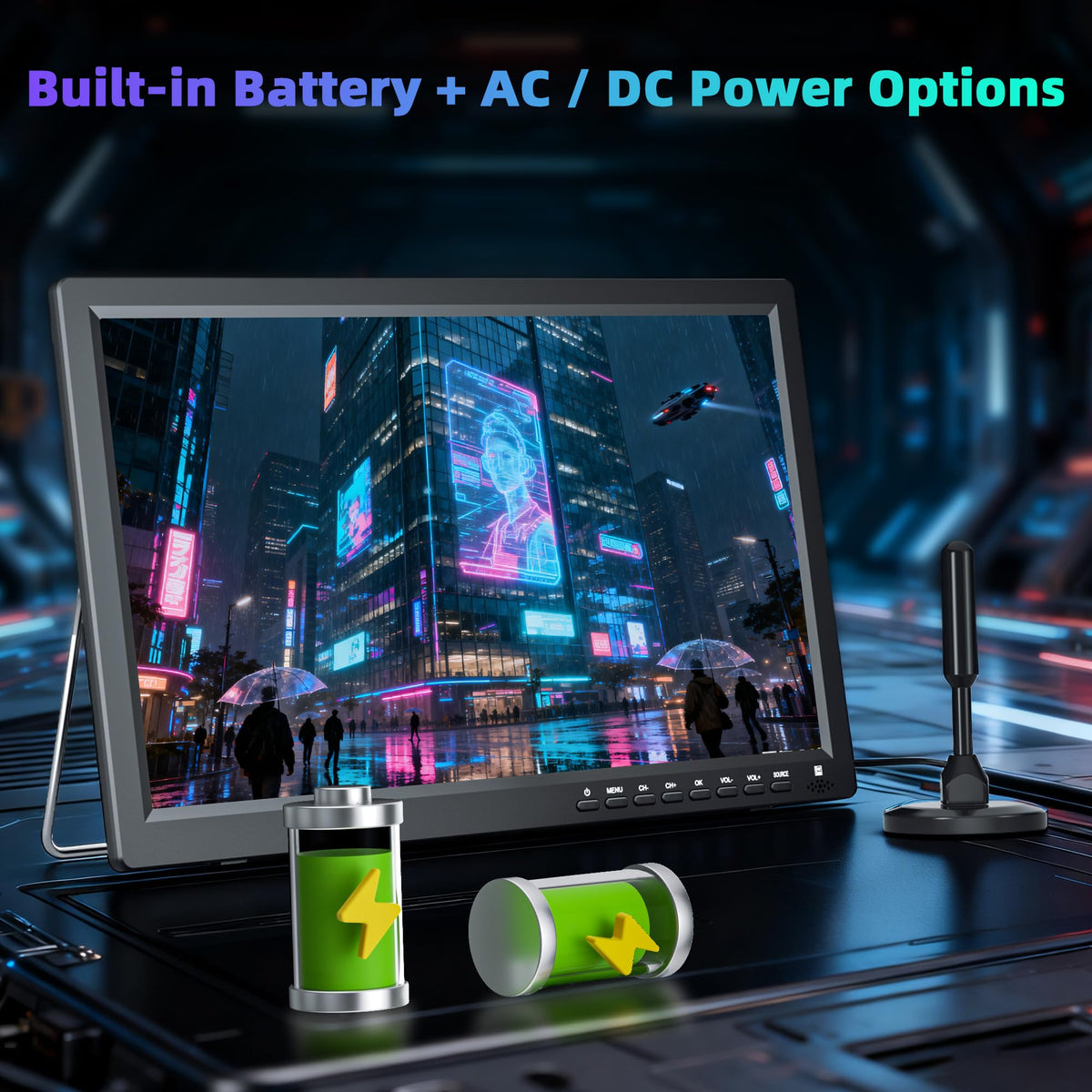 15.6 inch Portable TV with Antenna V460