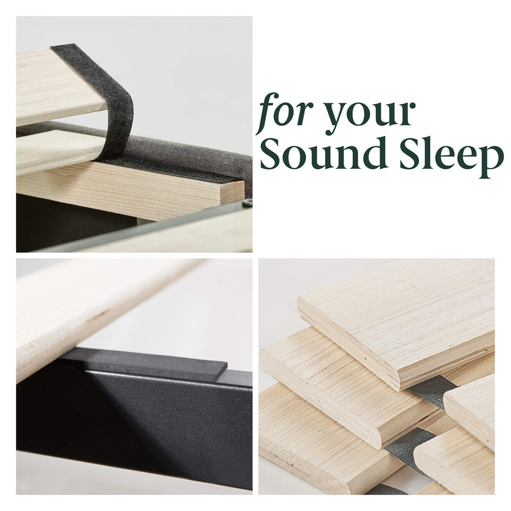 Faux Leather Upholstered Platform Bed Frame California King J828