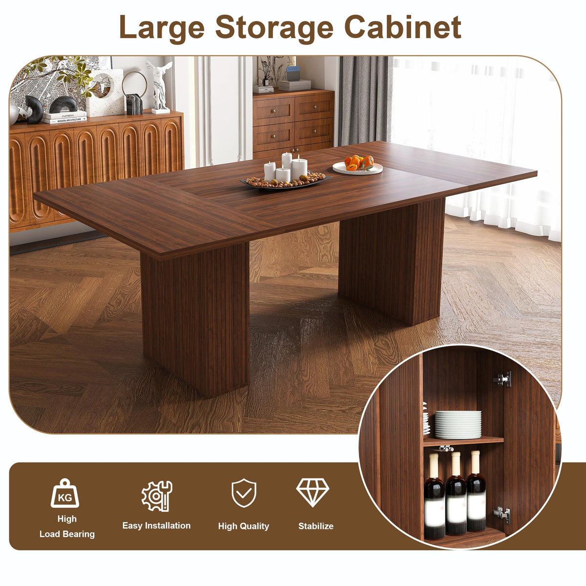 Rectangular 9 Piece Dining Table Set C390823