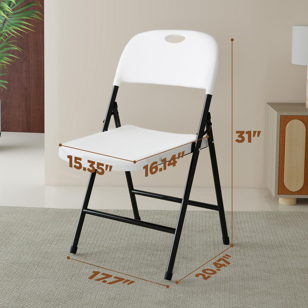 White 6 Pack Plastic Folding Chairs M919