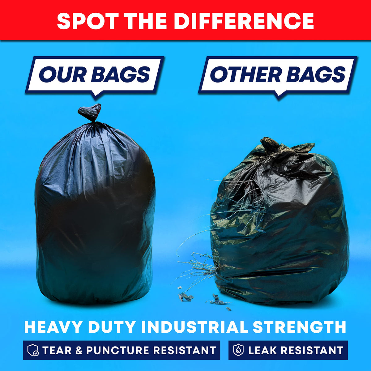 44-45 Gallon Heavy Duty Trash Bags V665701