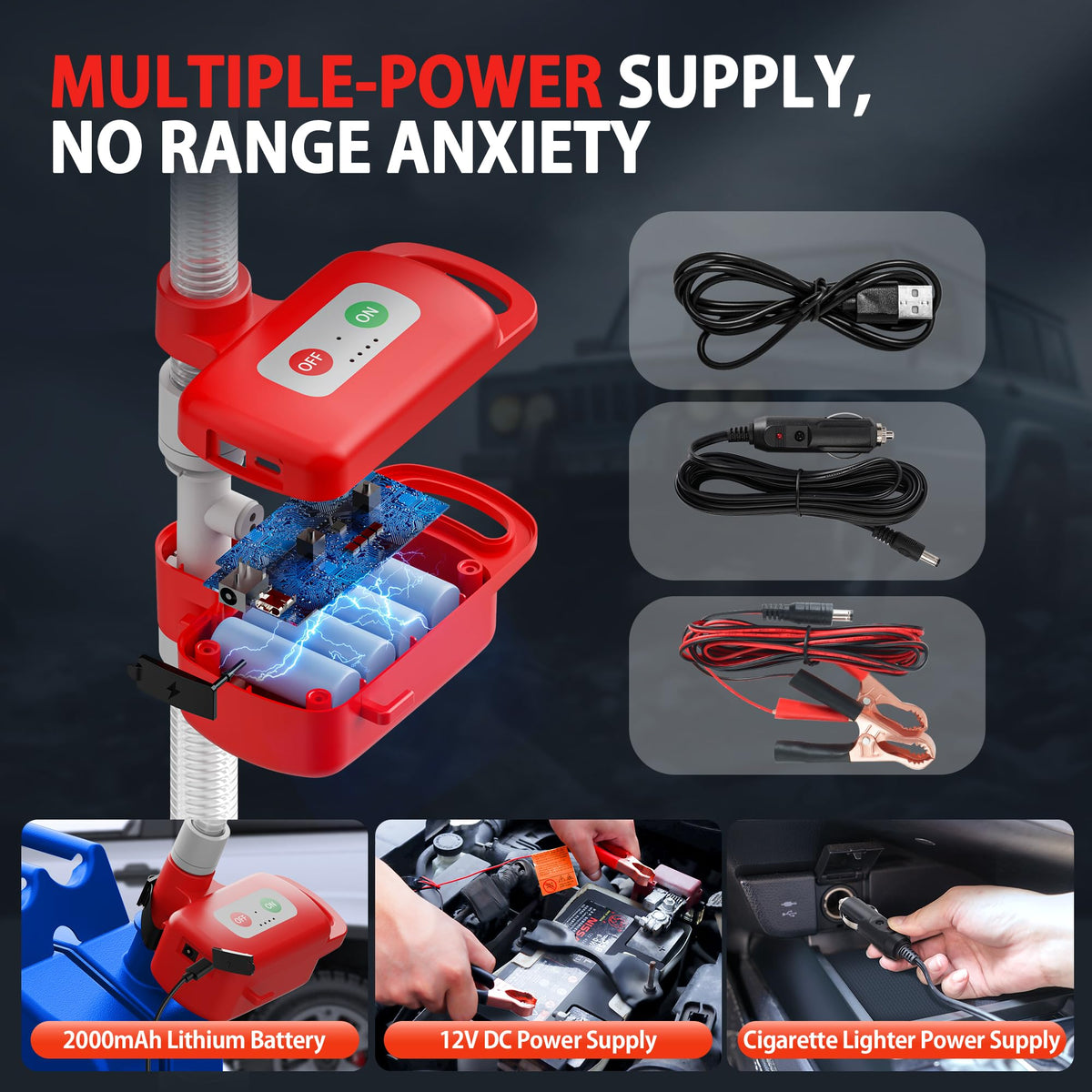 Rechargeable Fuel Transfer Pump with Auto-Stop X281