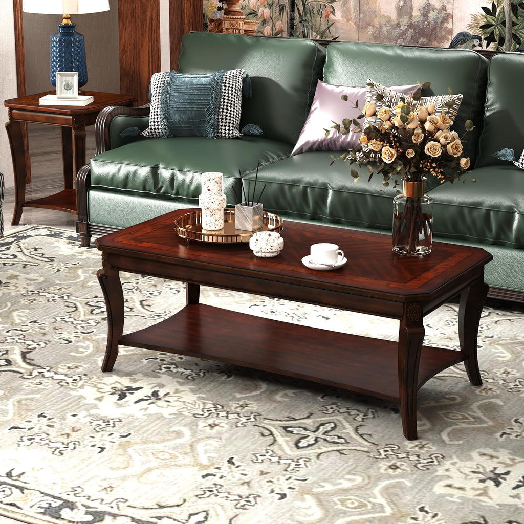 Rectangle Solid Wood Coffee Table P495