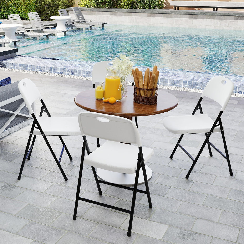 White 6 Pack Plastic Folding Chairs M919