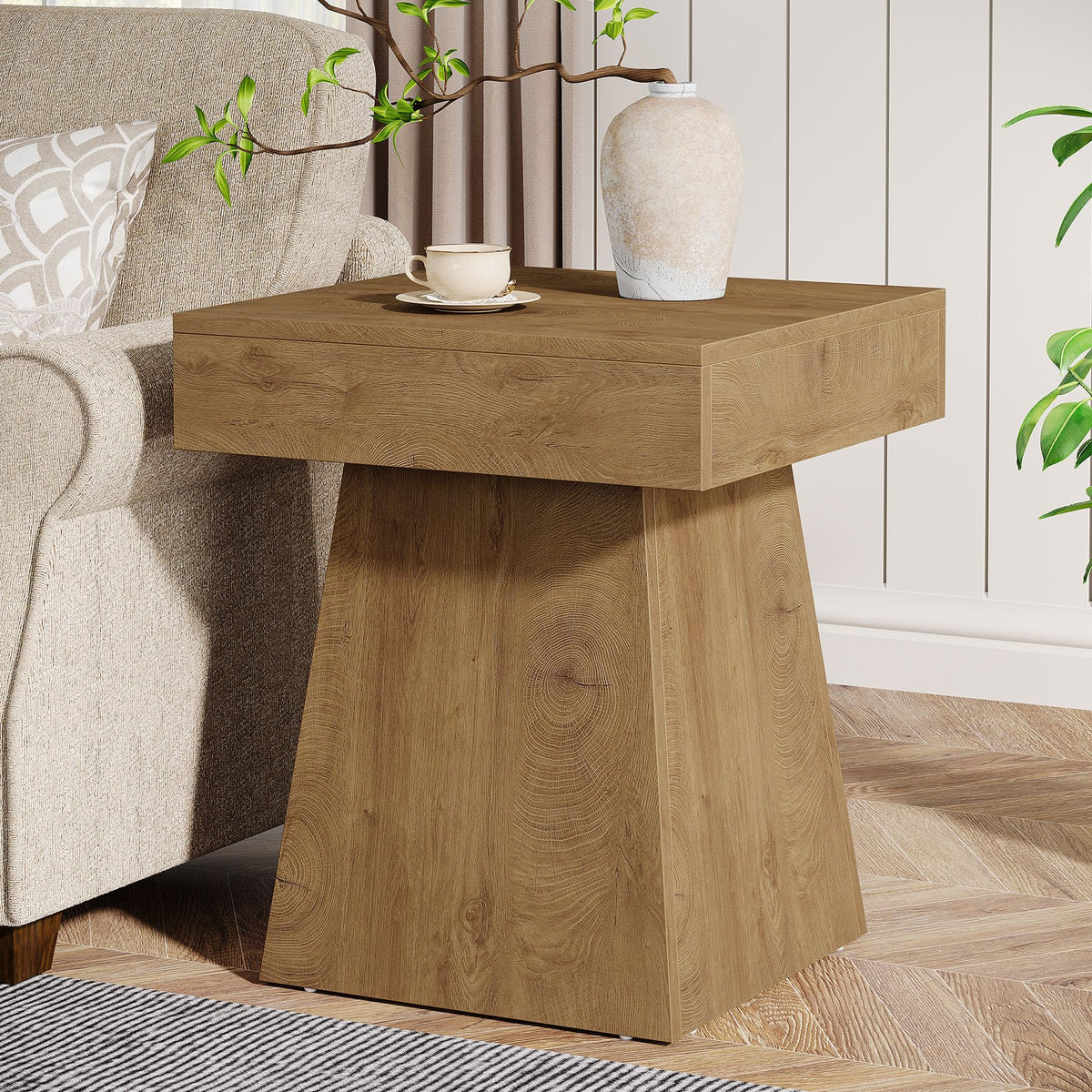 Small End Table Set of 2 Light Brown A749
