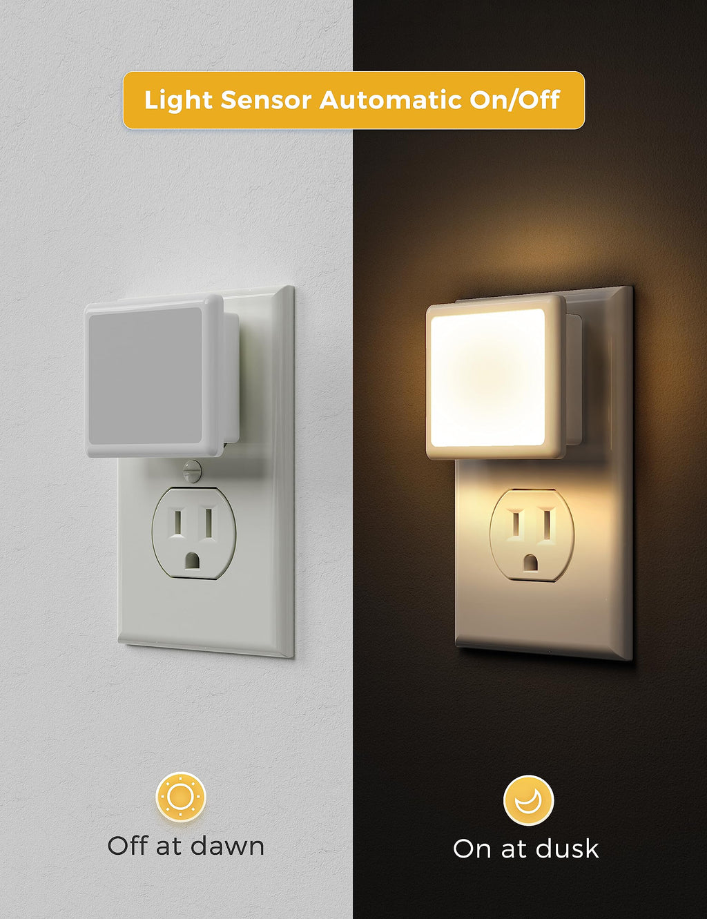 0.3W Plug in Night Lights 2-Pack Z8306
