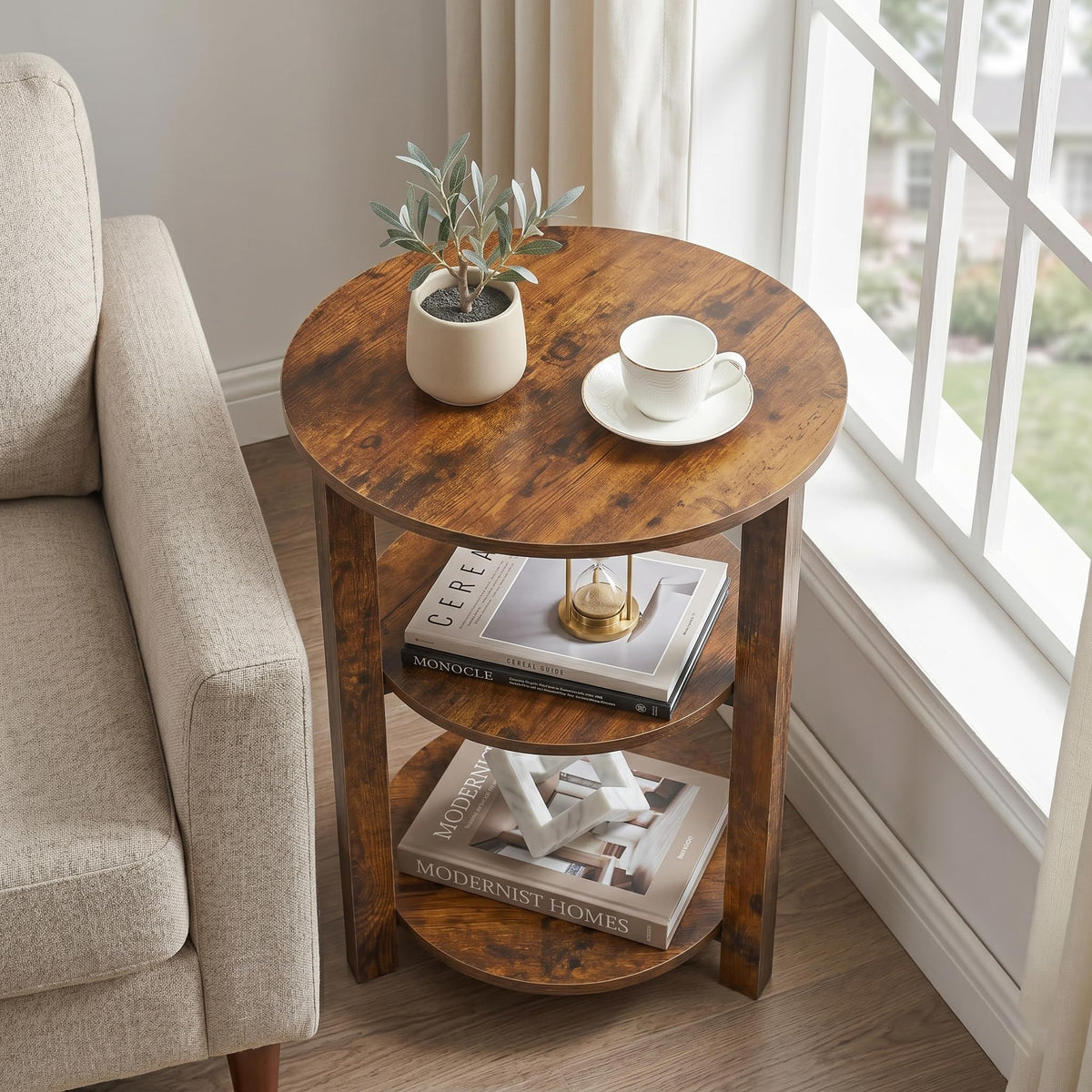 3-Tier Round Side Table X93898