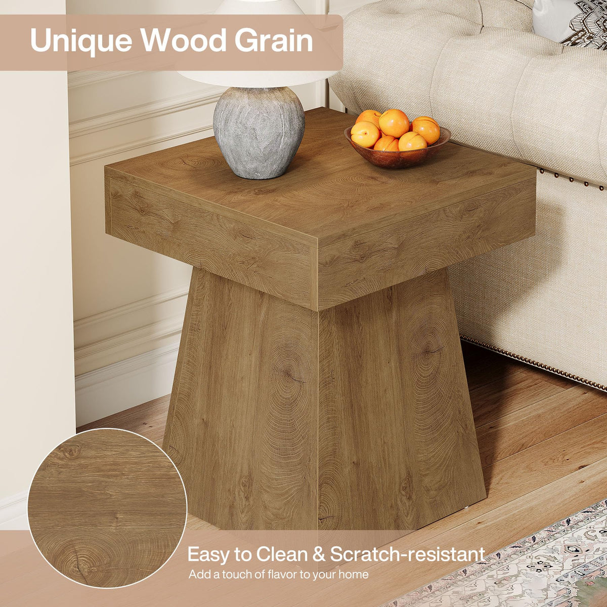 Small End Table Set of 2 Light Brown A749