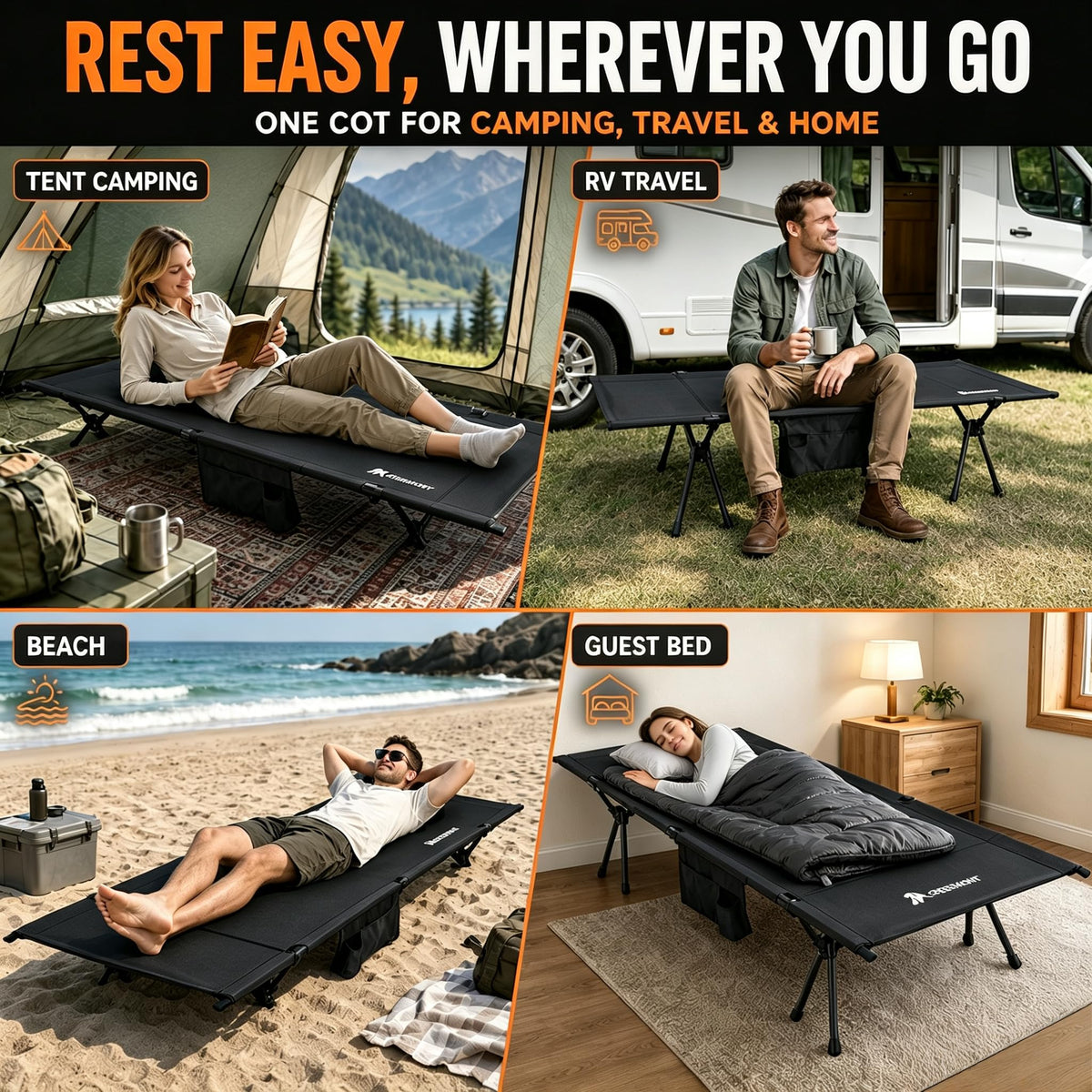 Portable Camping Cot for Adults Q212