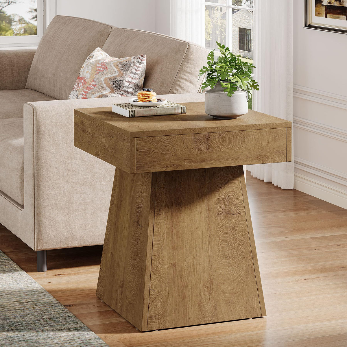 Small End Table Set of 2 Light Brown A749