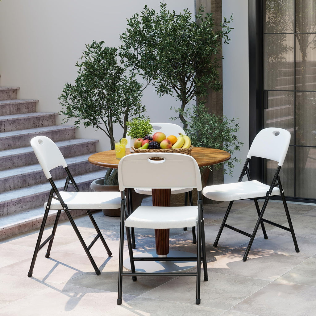 White 6 Pack Plastic Folding Chairs M919